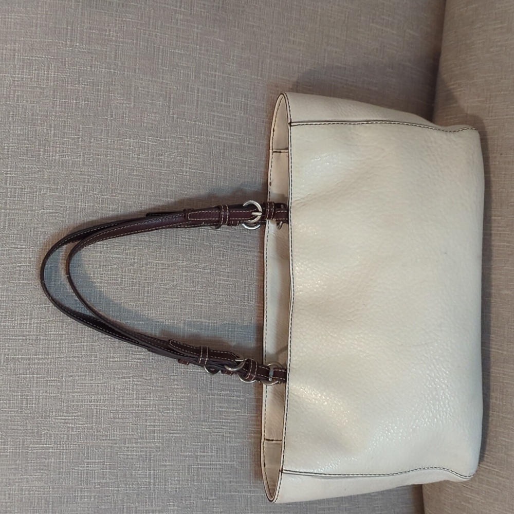 Coach Chelsea East West Leather Shoulder Bag Tote Sand Cream Brown - Picture 4 of 12